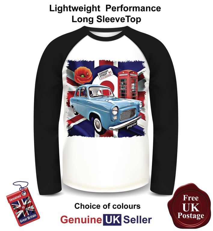 Ford Popular, Ford Popular Mens Long Sleeve T Shirt, Ford Popular Mens Top