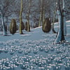 'Snowdrop Gardens' original hand-pulled screen print
