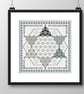 221E Cross Stitch chart Chinese Checkers Sternhalma Game Board Sampler - Image 2