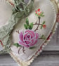 Heart Decoration - Repurposed Embroidered Linens - STH 0002 - Image 2