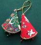 2 stitched textile hanging decorations - Image 2