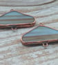 Stained Glass Cloud Pair of Charm Connectors
