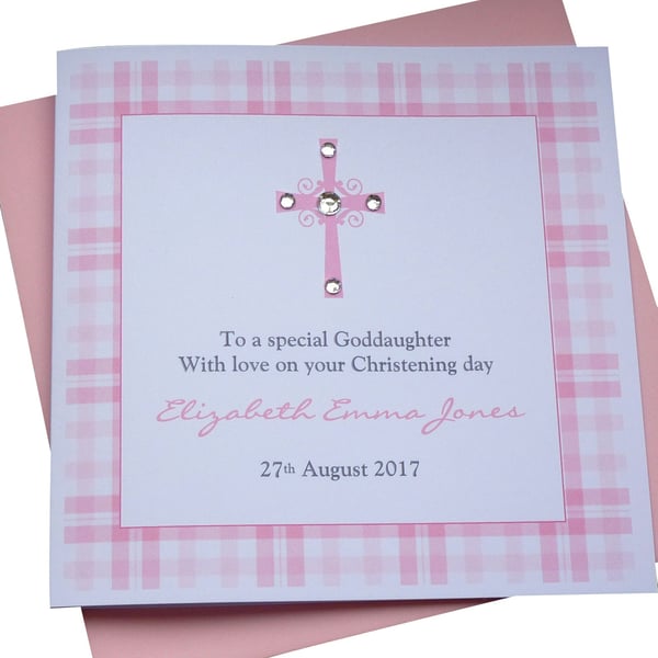 Personalised Christening or Baptism Handmade Card