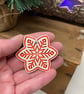 Ceramic snowflake tag (red) - Image 3