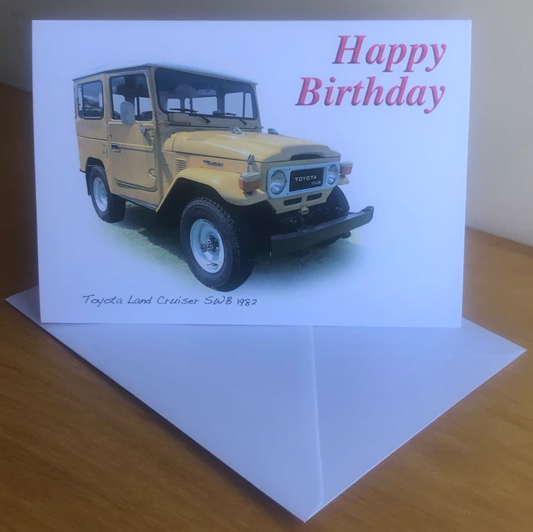 Toyota Land Cruiser SWB 1982 - Birthday, Anniversary, Retirement or Plain Card