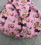 Cat Wigwam Peg Bag, Lined Pink Cotton Laundry Bag, Kids Storage - Image 4