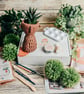 Plant Pot Head Clay Kit for Two - Air Dry Clay Planter Craft Gift - Image 2