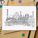 Delhi Skyline Greetings Card
