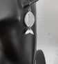 Big silver fish earrings - Image 2
