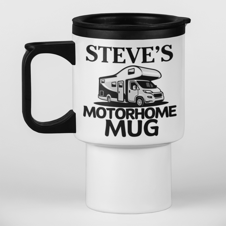 Personalised Motorhome Travel Mug Personalised Gift Motorhome Owner