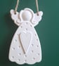White Angel Christmas Decoration.Handmade Hanging Angel Ornament.Christmas Gift - Image 5