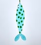 Spotty Fused Glass Fish Decoration - Image 3