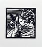 March Hare - linocut print - Image 1