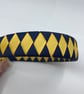 Navy and Yellow Gold Diamond Pleated Hairband - Image 2