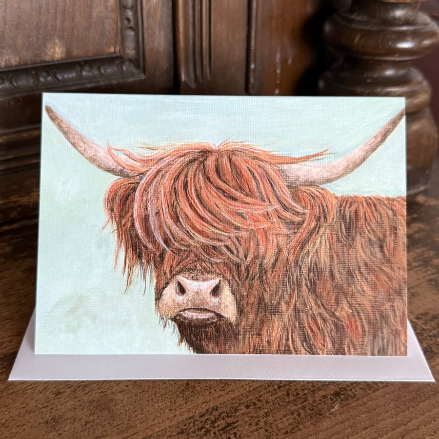 Highland Cow Card