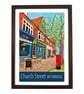 Weybridge Church Street travel poster print by Susie West - Image 1
