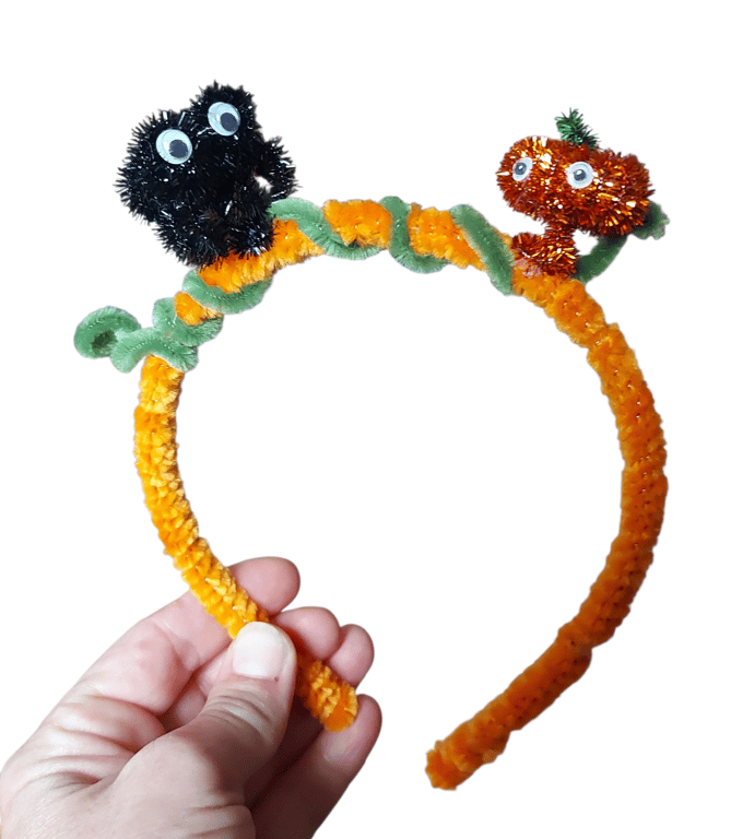 BOO Halloween Hairband Tiara with Pumpkin Ghost and Witch Hat 