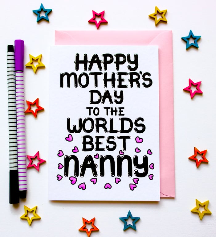Happy Mother's Day To The Worlds Best Nanny Mother's Day Card