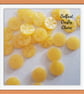 Star Style - Resin Buttons - LEMON YELLOW - 3 Sizes Available