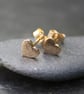 Tiny Gold heart stud earrings 9ct  - Image 6