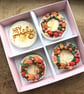 Hand-Iced Autumn Wreath Biscuits, Personalised Fall Gift Box, Edible Autumn Gift