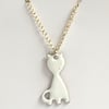 small white cat pendant