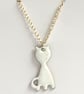 small white cat pendant - Image 1