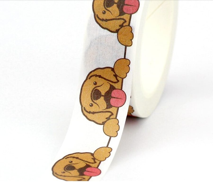 2 x Golden Retriever Dog Washi Tape, Dog Decorative Tape, Journals 10m