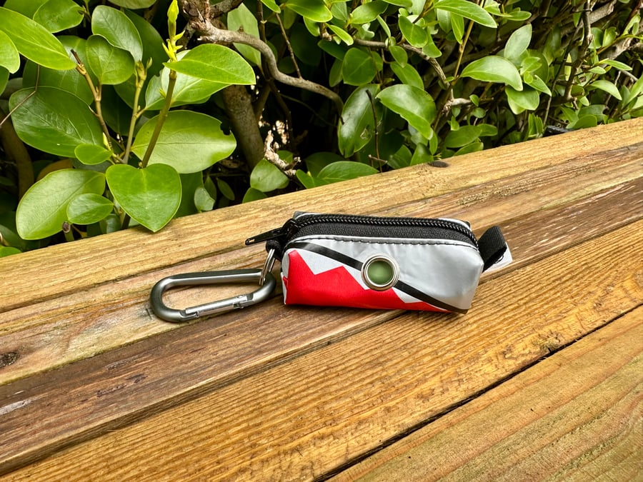 Repurposed Dog Poo Bag Holder Made from Pool Toy - Silver Shark