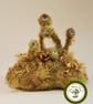 Needle Felted Moss Monster No.2. Handcrafted Forest Guardian, Fantasy Sculpture.