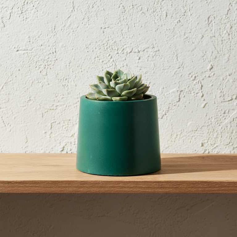 Small Persian Green Plant Pot - 7.5 cm Turquoise Mini Succulent Pot