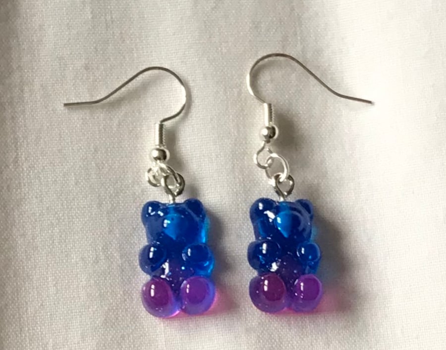 Midnight Gummy Bear Earrings
