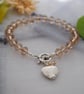 Sale-crystal and heart bracelet - Image 2