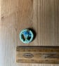 Dorset Posy Brooch, Pale Green with Blue Flowers, P17 - Image 2
