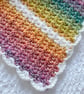 Scallop edge Striped Crocheted Baby Blanket - Image 5