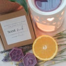 Sweet orange and lavender beeswax melts scented with natural essential oils