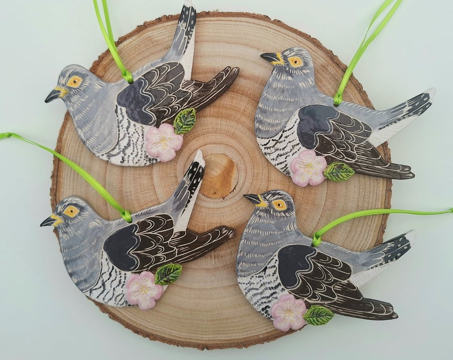 Spring Cuckoo - ceramic hanging decoration