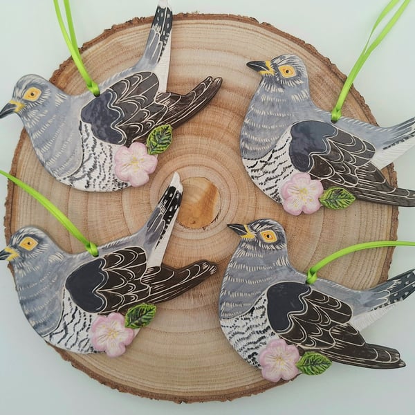 Spring Cuckoo - ceramic hanging decoration
