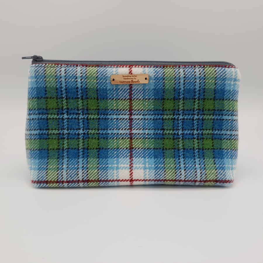 Snowdrop Tartan Handwoven Accessory Pouch