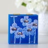 Blue Trinket Jewellery Box with Flowers Art Print, Electric Blue Storage Box