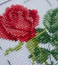 Cross Stitch Card with Red Rose - Image 3