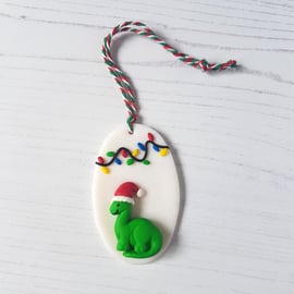 Christmas dinosaur with lights Hanging decoration OR magnet