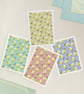 Pear mini note cards - pack of 4 blank greetings cards, A7 
