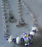  SALE - HALF PRICE -  SPRING FLOWERS LAMPWORK NECKLACE - - FREE UK POSTAGE - Image 2