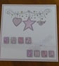 Hanging Star New Baby Girl Card - Image 3