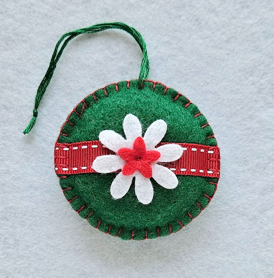 Hand stitched Felt Christmas Bauble