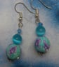 Beautiful Blue Dangling Beaded Earrings - Image 1