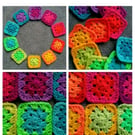 80 Crochet Granny Squares 