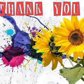 Thank you Sunflowers Card A5