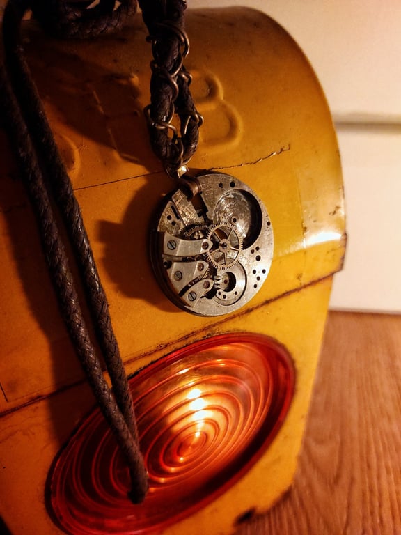 Time Quest - Steampunk Necklace Made of a Vintage Clock
